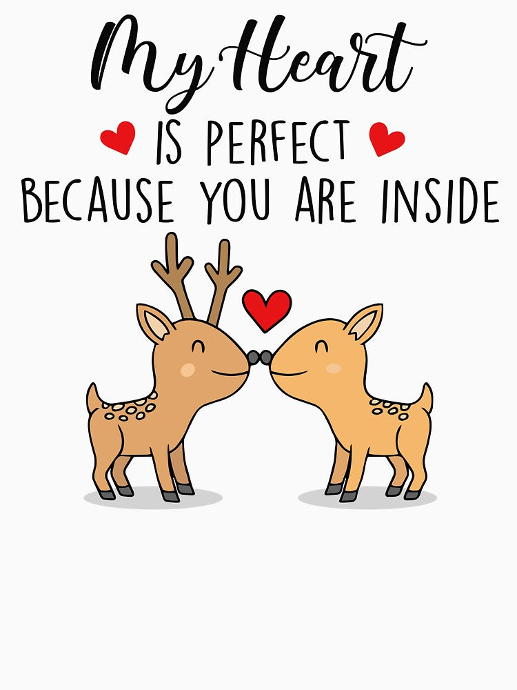 My Heart Is Perfect Because You Are Inside - Funny Couple Gift by SunsetGloww T-Shirts, Hoodie, Sweatshirt (Image 3)