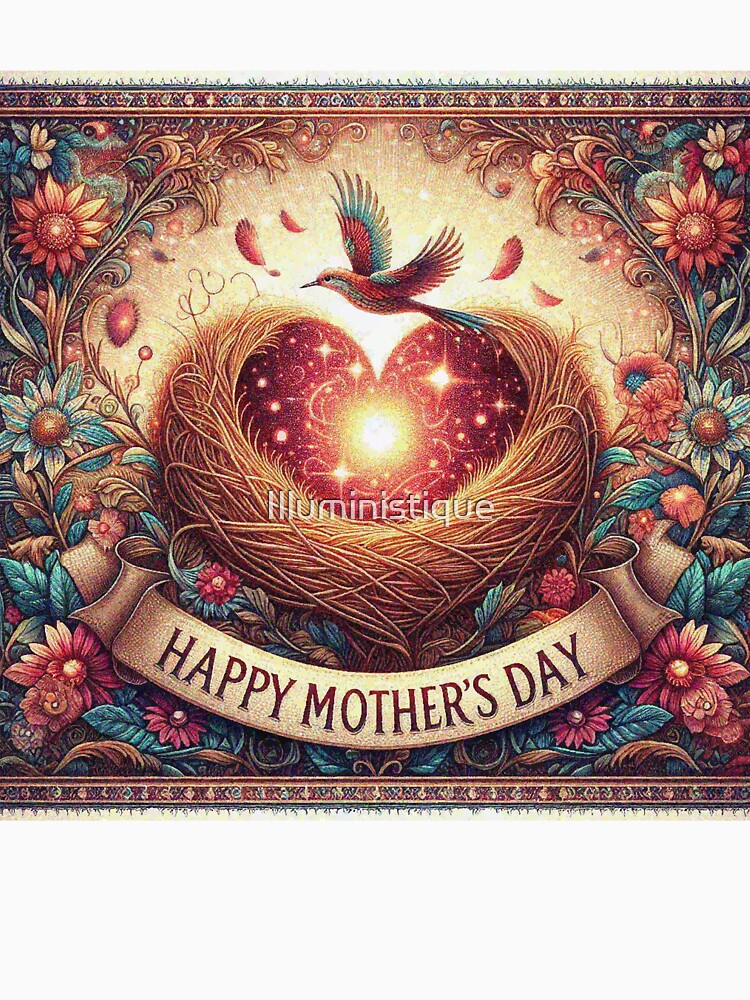 Happy Mothers Day Heart Nest by Illuministique T-Shirts, Hoodie, Sweatshirt | BlankRebels.com (Image 3)