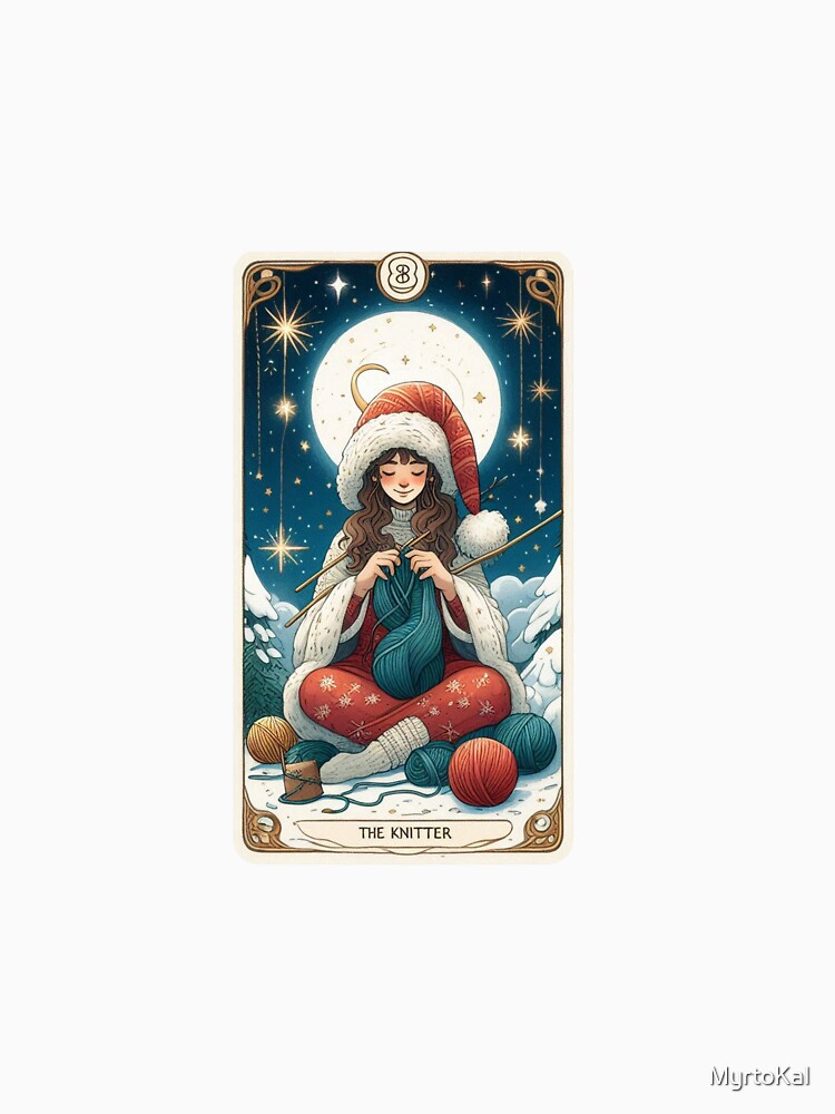 "The Knitter" Christmas Tarot Card by MyrtoKal T-Shirts, Hoodie, Sweatshirt | BlankRebels.com (Image 3)