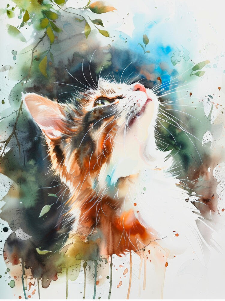 Cat Looks Up Painting by EricDesignStore T-Shirts, Hoodie, Sweatshirt | BlankRebels.com (Image 2)