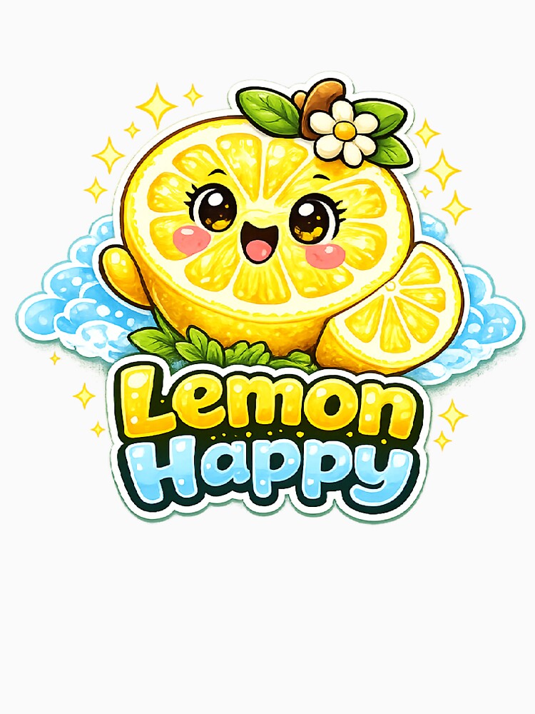 Happy Lemon – Happy Kawaii Lemon | Cute Happy Lemon Kawaii Design by apanoracar