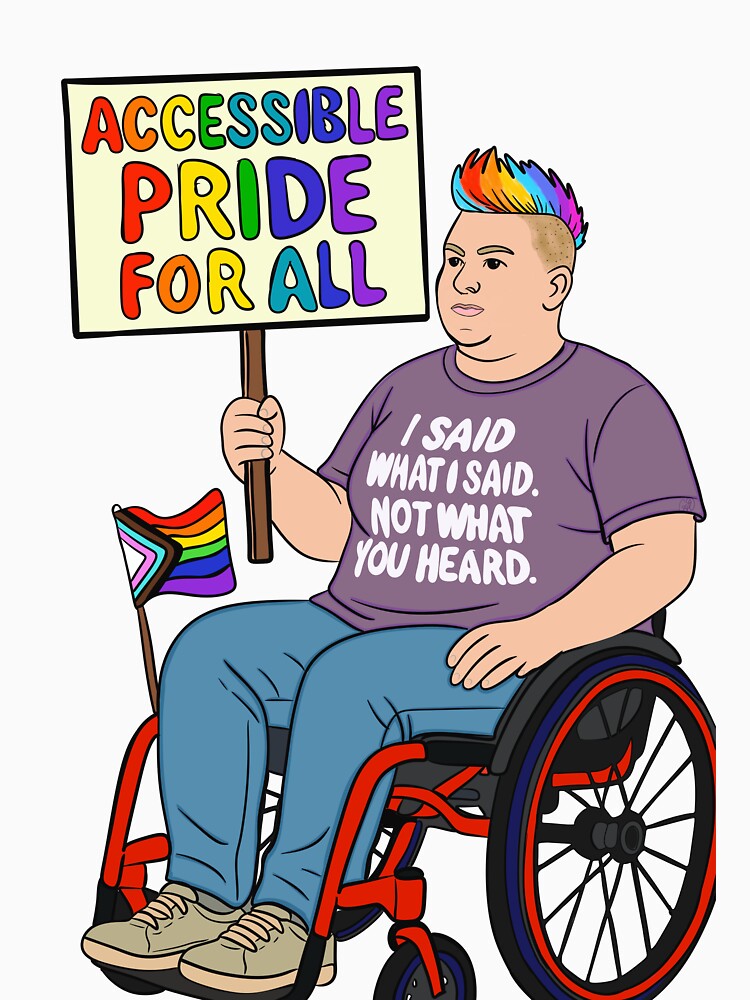 Accessible LGBTQIA+ Pride for All Art by ChronicallyEmpowered T-Shirts, Hoodie, Sweatshirt | BlankRebels.com (Image 3)