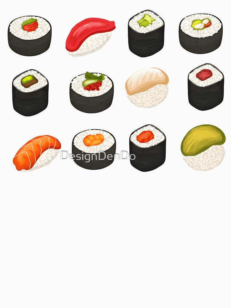 Sushi, Sushi Lover, Japanese Gifts, Food Gifts, Sashimi, Funny, Sushi Gifts by DesignDenDo ⭐⭐⭐⭐⭐ T-Shirts,... (Image 3)