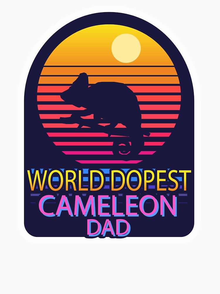 Worlds Dopest Chameleon Dad Shirt- Vintage 90s Chameleon T-Shirt - Lizard Vintage Retro T-Shirt by OhmyShop... (Image 3)