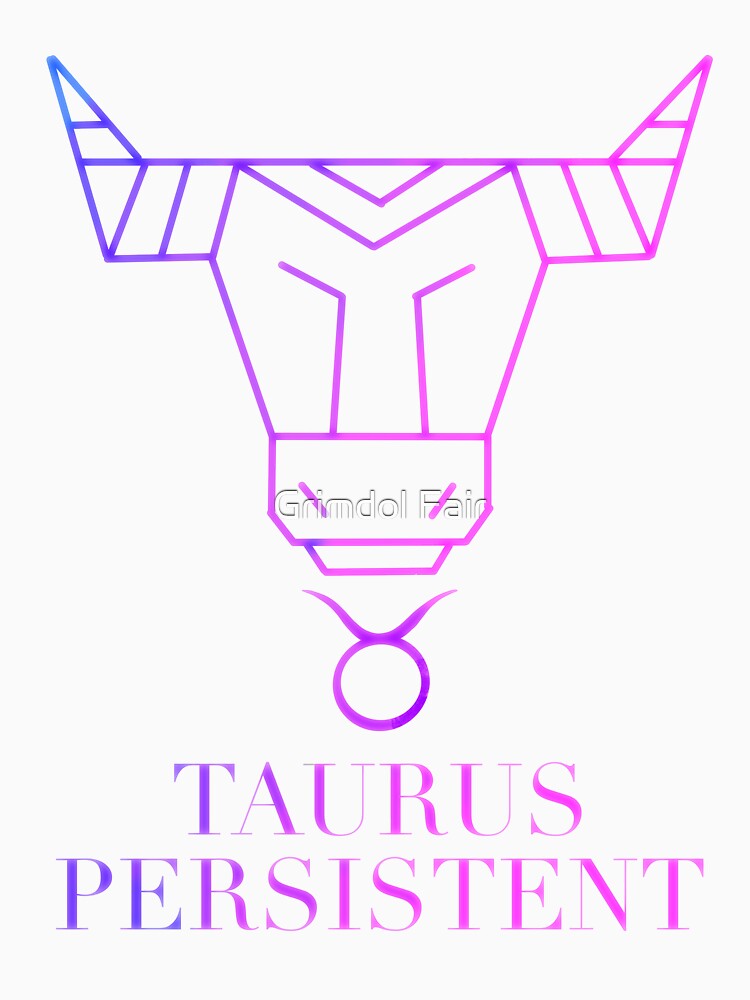 A Zodiac Text Taurus Design by Grimdol Fair T-Shirts, Hoodie, Sweatshirt | BlankRebels.com (Image 3)