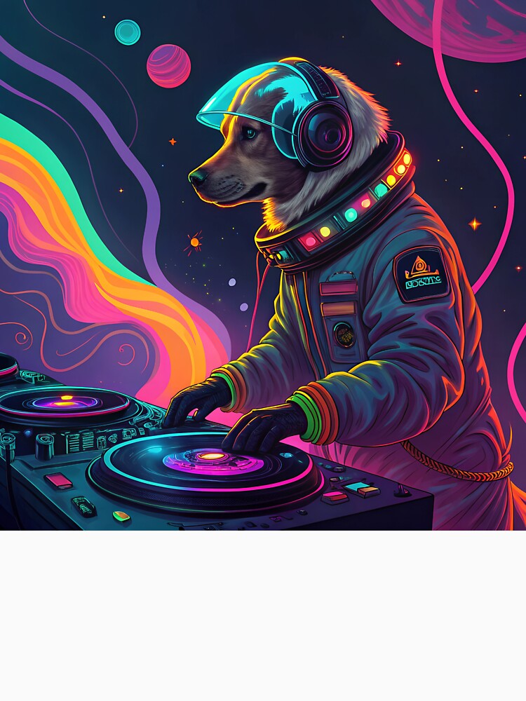 DJ dog  psychedelic by AhArtMe T-Shirts, Hoodie, Sweatshirt | BlankRebels.com (Image 3)