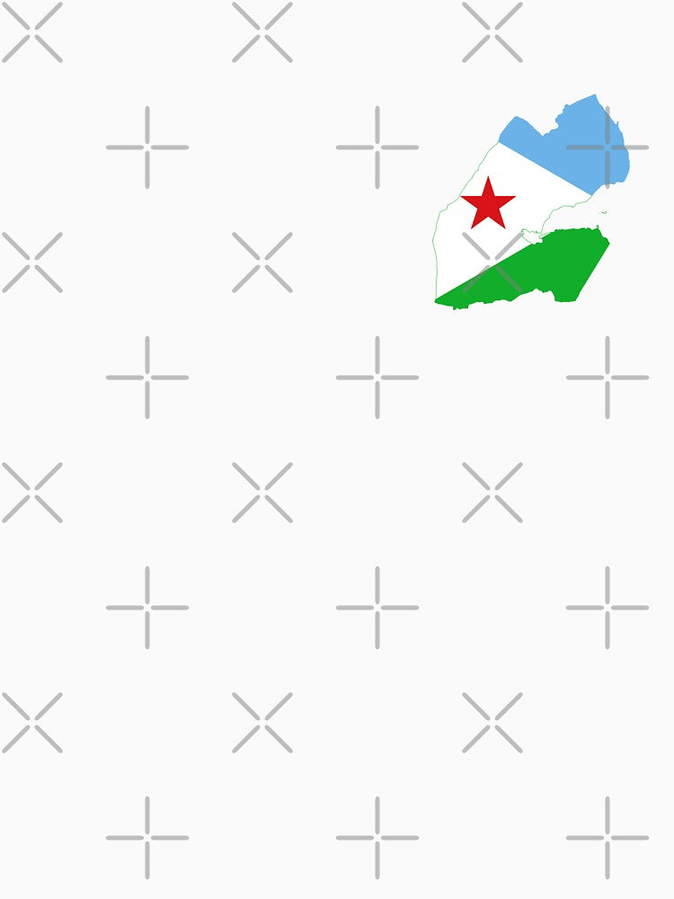Flag Map of Djibouti by feether-store
