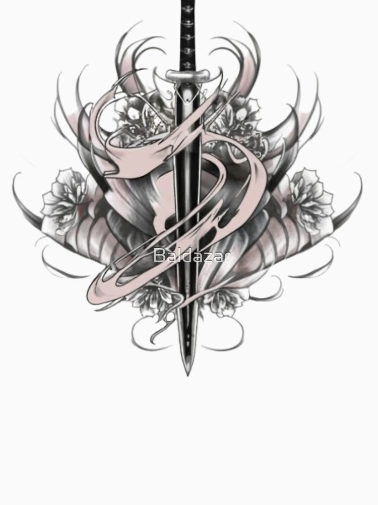 sword anime tattoo style by Baldazar T-Shirts, Hoodie, Sweatshirt | BlankRebels.com (Image 3)