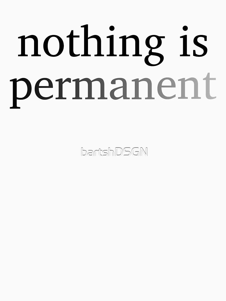 Nothing is permanent by bartshDSGN T-Shirts, Hoodie, Sweatshirt | BlankRebels.com (Image 3)
