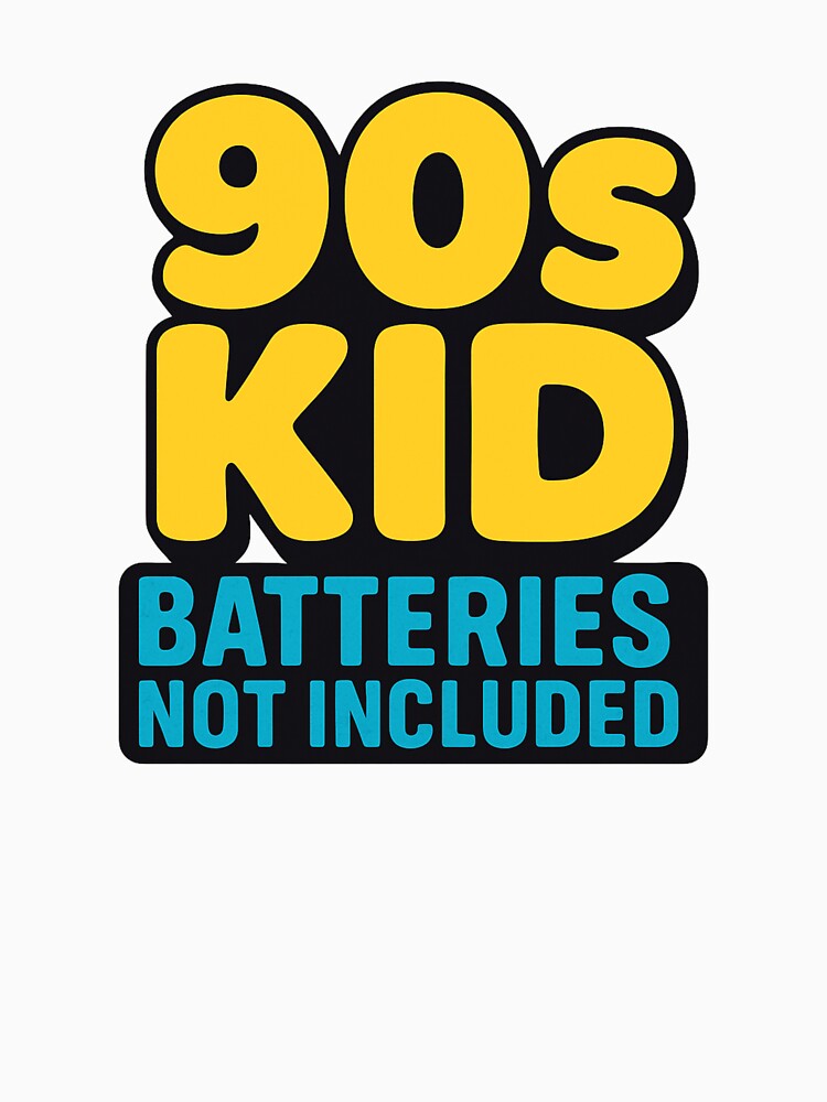 90s Kid – Batteries Not Included | Retro Nostalgia T-Shirt by F3Threads Hoodie, Sweatshirt | BlankRebels.com (Image 3)