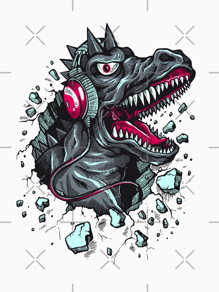 Dinosaur so wild music T-shirt by Kabella- Hoodie, Sweatshirt | BlankRebels.com (Image 3)