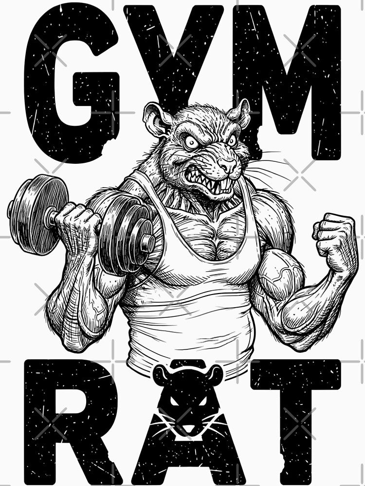 Gym Rat Bodybuilder Funny Vintage Bodybuilding Workout by GrandeDuc T-Shirts, Hoodie, Sweatshirt | BlankRebels.com (Image 2)