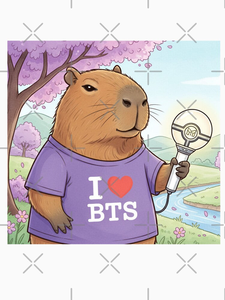 K-Pop Inspired Capybara Illustration by Carolina Carvajal T-Shirts, Hoodie, Sweatshirt | BlankRebels.com (Image 2)