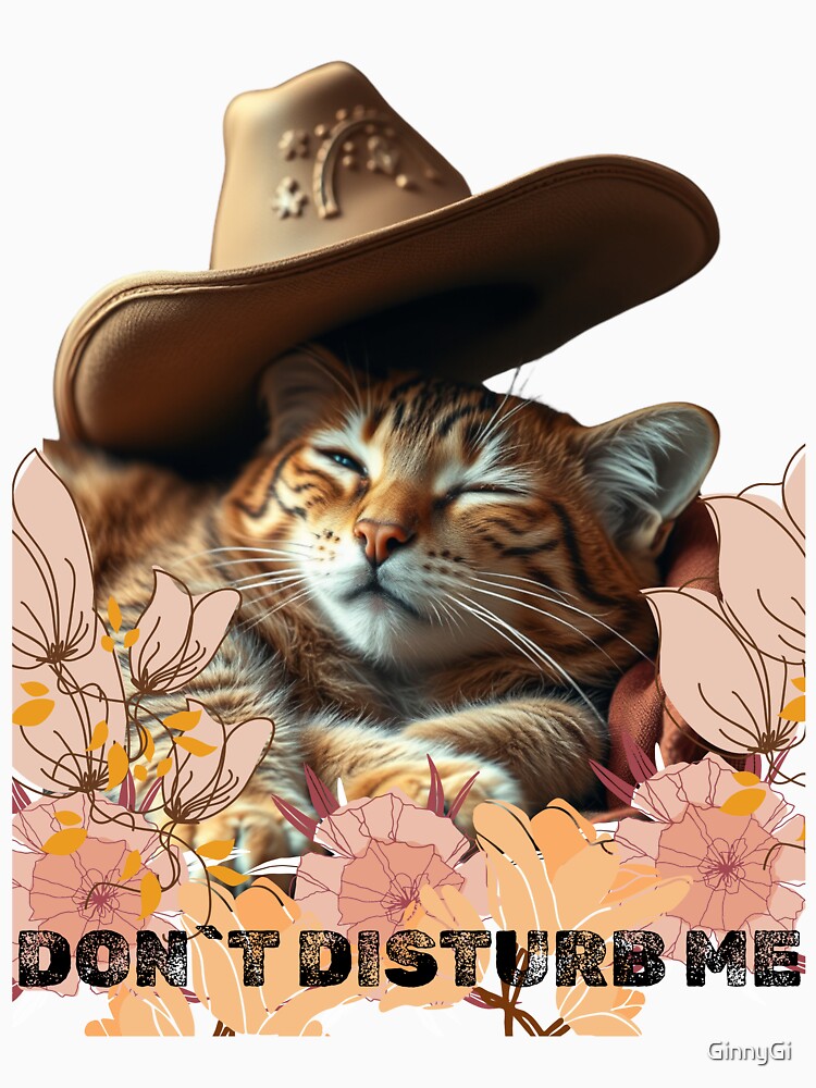 cowboy cat sleeping with cowboy hat by GinnyGi T-Shirts, Hoodie, Sweatshirt | BlankRebels.com (Image 3)