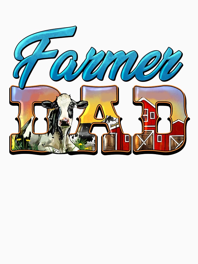 Western Farmer Dad Father's Day Cow Farm Dad Life by Symbolic1 T-Shirts, Hoodie, Sweatshirt | BlankRebels.com (Image 3)