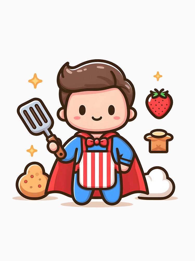 Kawaii Superhero With Apron by CanvasCutie