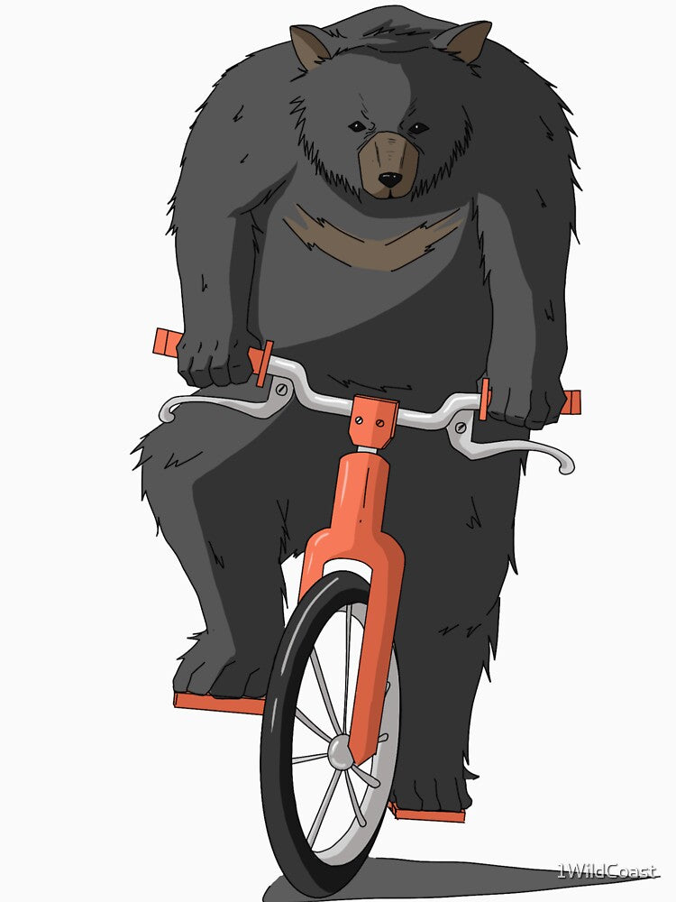 Manga Anime Bear Riding a Bike by 1WildCoast