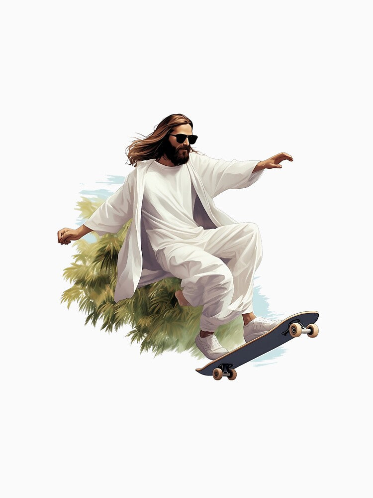 Jesus Riding a Skateboard by LucasMinimal T-Shirts, Hoodie, Sweatshirt | BlankRebels.com (Image 3)