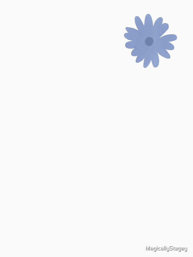 Minimalist Dusty Blue Flower Design by MagicallyStagey T-Shirts, Hoodie, Sweatshirt | BlankRebels.com (Image 3)