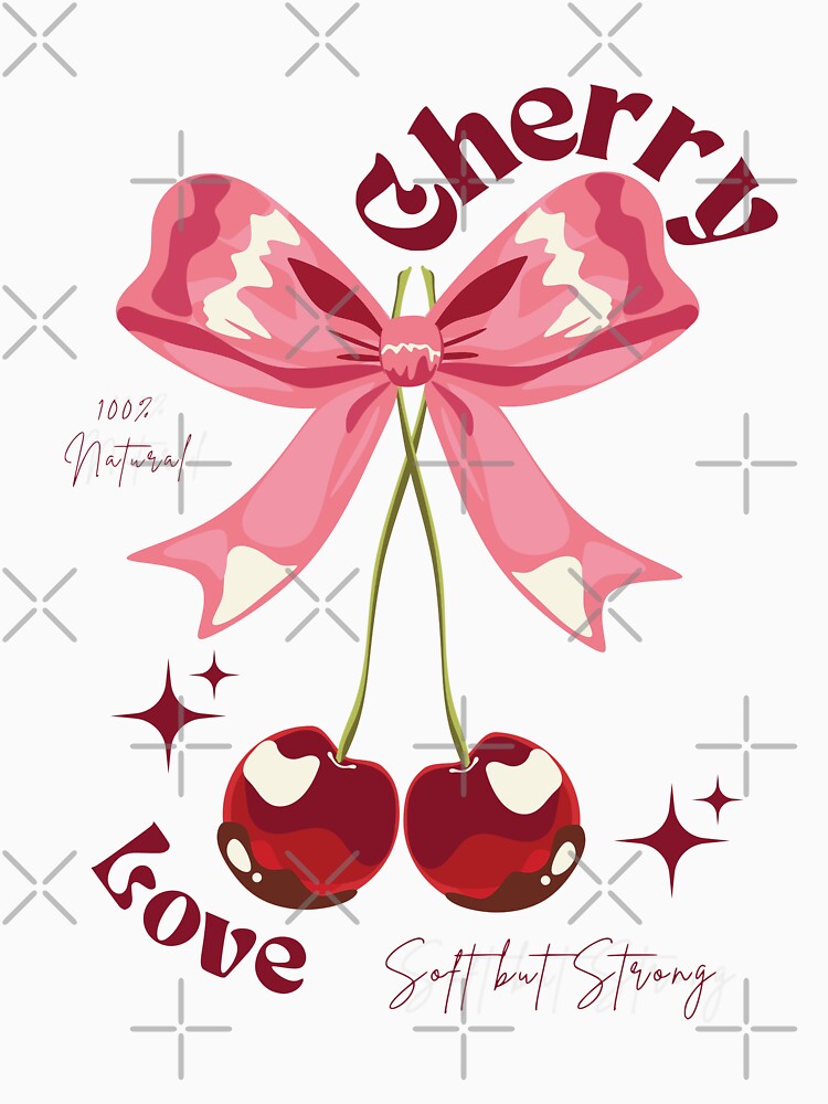 Cherry Bow Aesthetic Love Art – Soft But Strong | Modern Minimal Illustration by Tulip Creators by This Definition