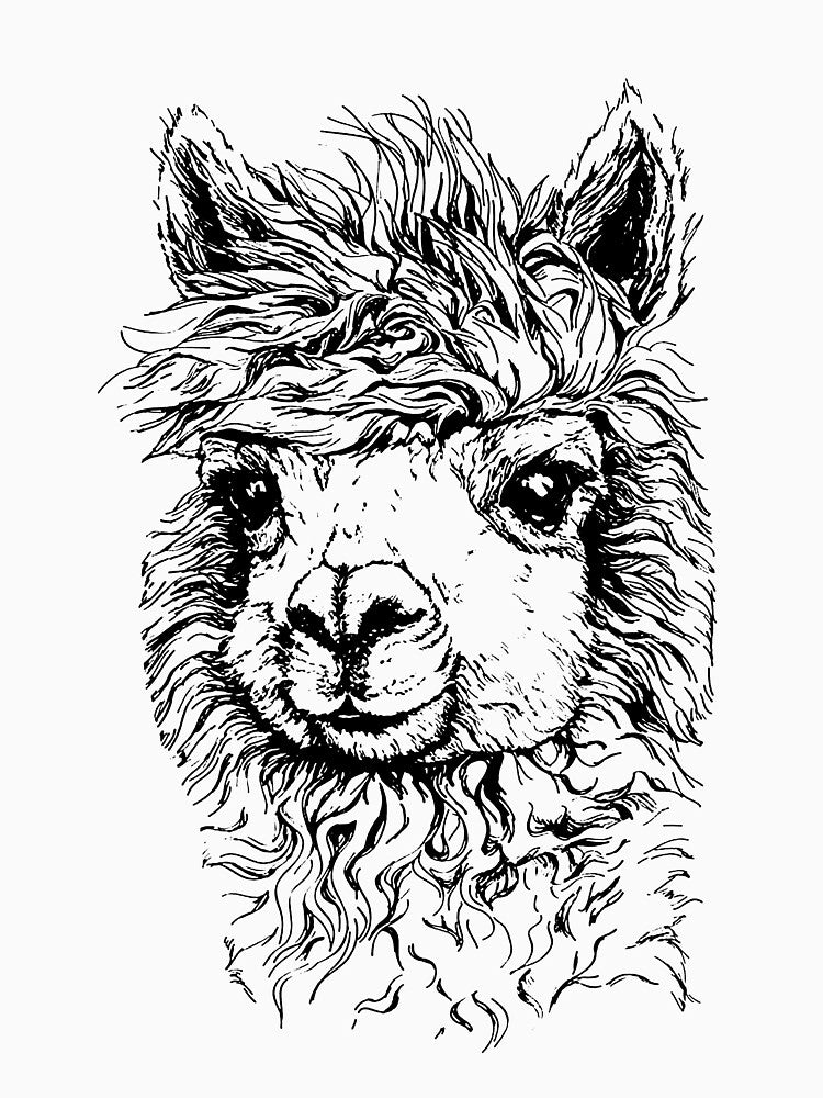 Cute Llama Face by whitneyiott9632 T-Shirts, Hoodie, Sweatshirt | BlankRebels.com (Image 3)