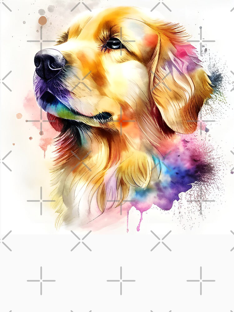 Watercolor Golden Retriever Portrait by kwillhoite T-Shirts, Hoodie, Sweatshirt | BlankRebels.com (Image 3)