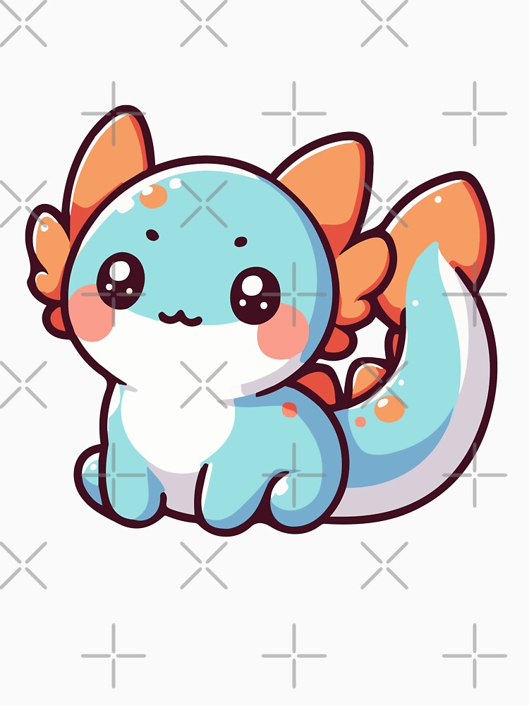 Axolotl Kawaii Chibi by Riley-art102 T-Shirts, Hoodie, Sweatshirt | BlankRebels.com (Image 3)