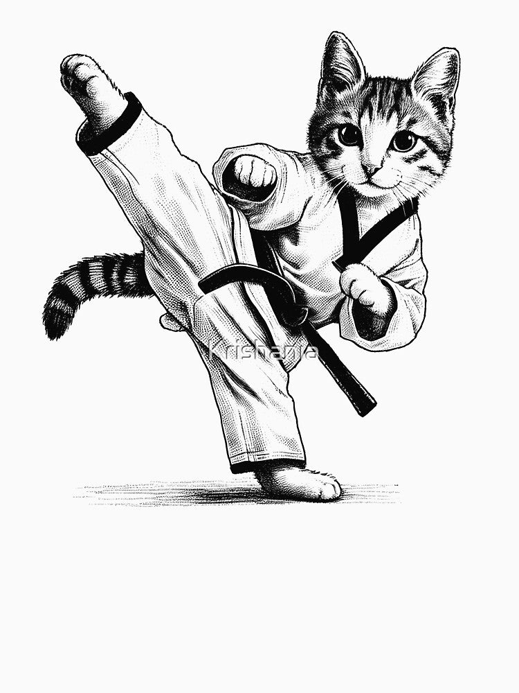 Cat Do Taekwondo by Kimberley King Art  King Art T-Shirts, Hoodie, Sweatshirt | BlankRebels.com (Image 3)