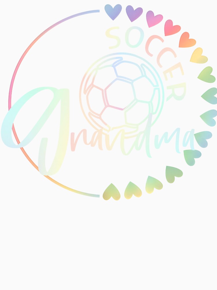 Pastel Rainbow Soccer Grandma Tee by LarryMBrown