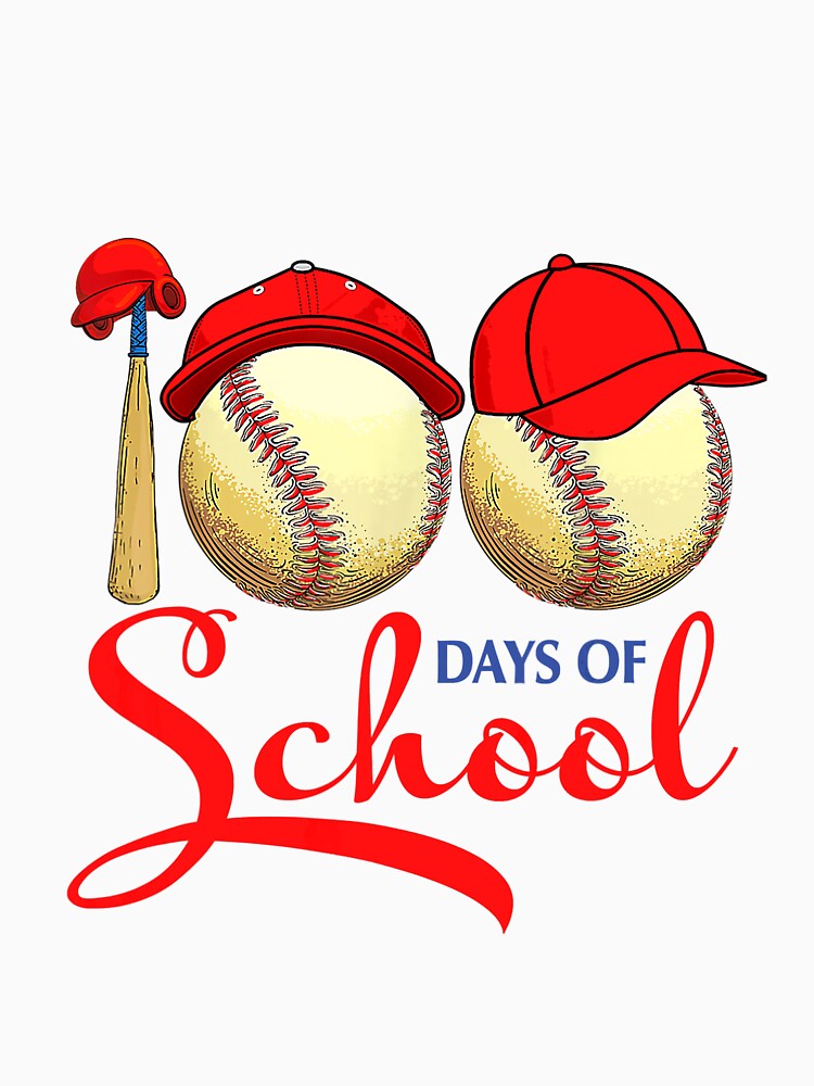 100 Days of School Baseball Teacher Kids by MobertsonArt T-Shirts, Hoodie, Sweatshirt | BlankRebels.com (Image 3)