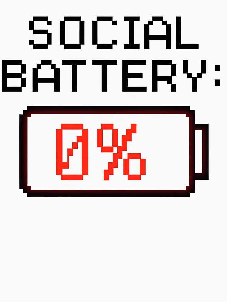 Social Battery: 0% by Uglyandcute T-Shirts, Hoodie, Sweatshirt | BlankRebels.com (Image 3)