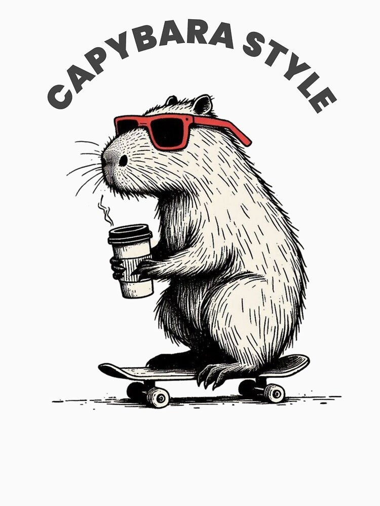 Cool Capybara – Funny Skateboarding Coffee Lover T-Shirts, Hoodie, Sweatshirt