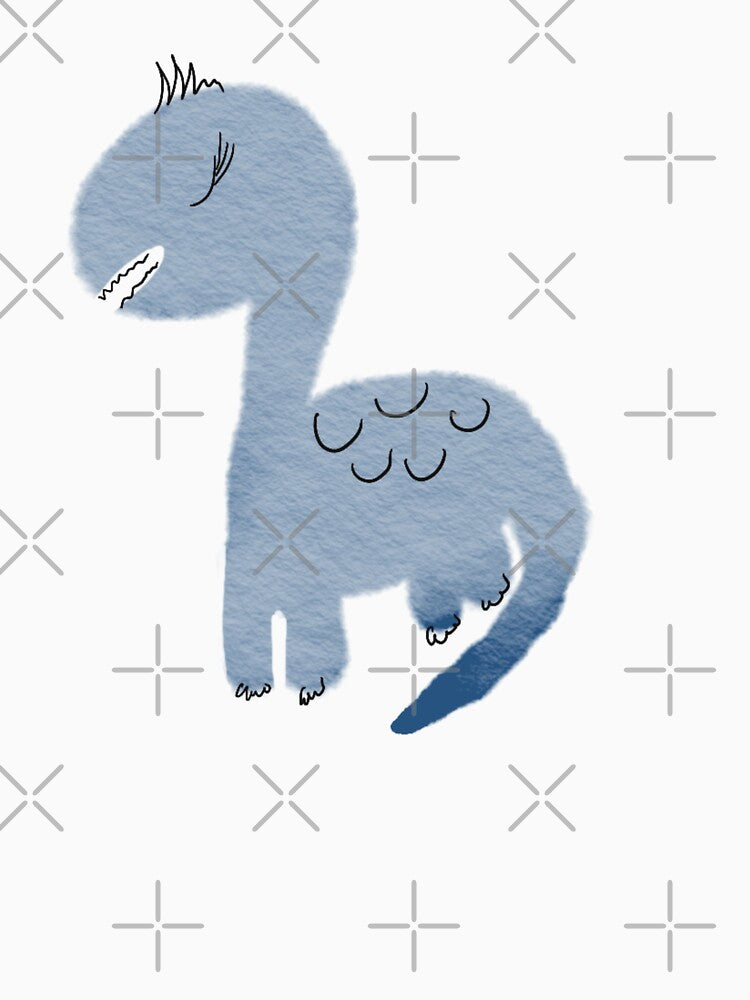Watercolor Blue Dinosaur Doodle Art by Dreambigdigital T-Shirts, Hoodie, Sweatshirt | BlankRebels.com (Image 3)