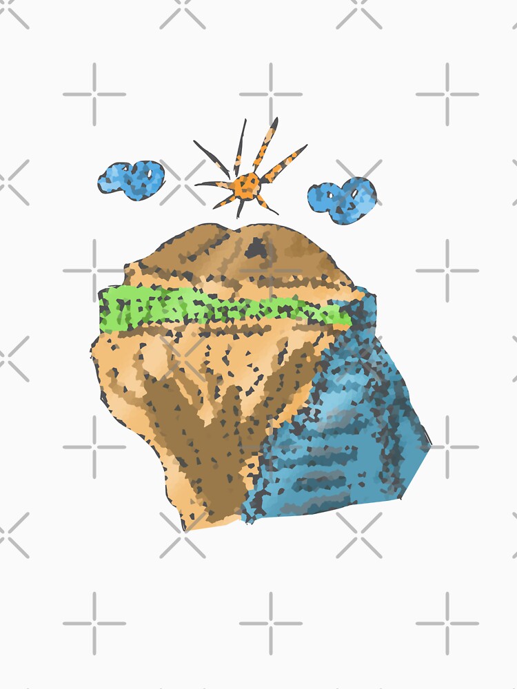 pixel mountain  sun clouds by Coffeemerc117 T-Shirts, Hoodie, Sweatshirt | BlankRebels.com (Image 3)