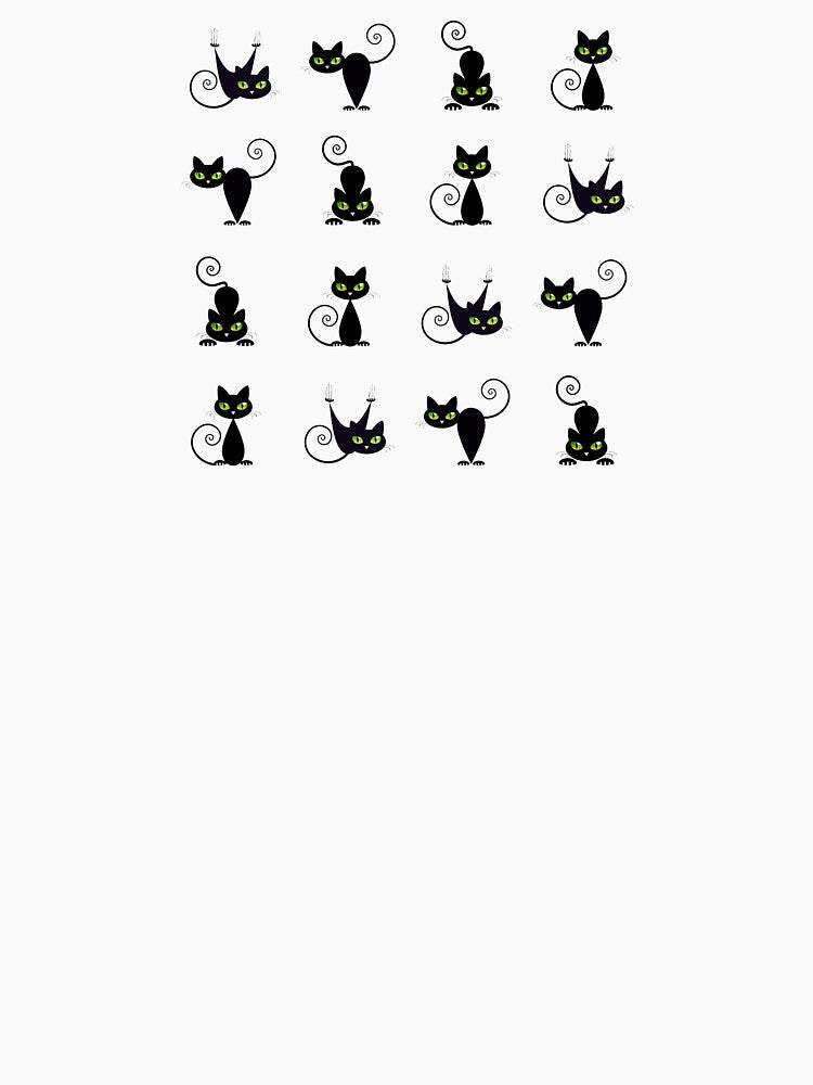 Cute Black Cats Pattern by PawsitiveMum T-Shirts, Hoodie, Sweatshirt | BlankRebels.com (Image 3)
