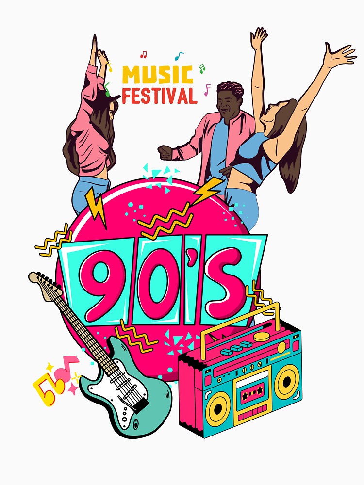 90s Retro Music Festival Nostalgia Design by Moodkine T-Shirts, Hoodie, Sweatshirt | BlankRebels.com (Image 3)