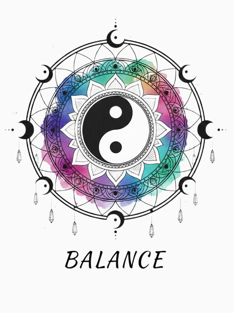 "Eternal Balance: Yin Yang Sacred Mandala" by Blue Bird  Designs T-Shirts, Hoodie, Sweatshirt | BlankRebels.com (Image 3)
