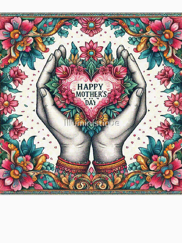 Happy Mothers Day Floral Flower Gift by Illuministique T-Shirts, Hoodie, Sweatshirt | BlankRebels.com (Image 3)