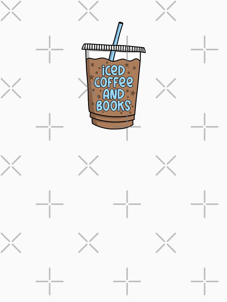 iced coffee and books - blue w stars by haileyellis17