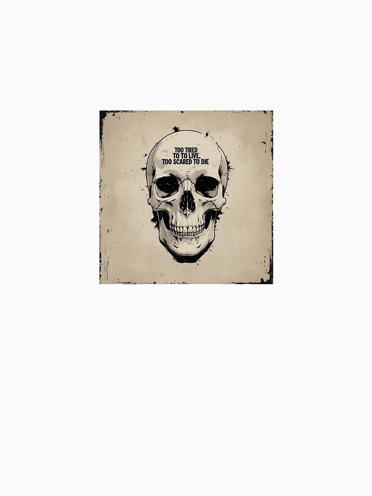Too Tired to Live – Calavera Dark Minimal by CiberDiego