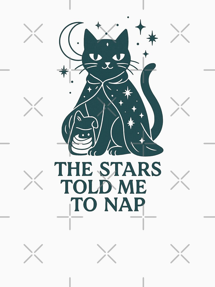 The Stars Told Me to Nap – Mystic Cat Nap Design by Lacritsa T-Shirts, Hoodie, Sweatshirt | BlankRebels.com (Image 3)
