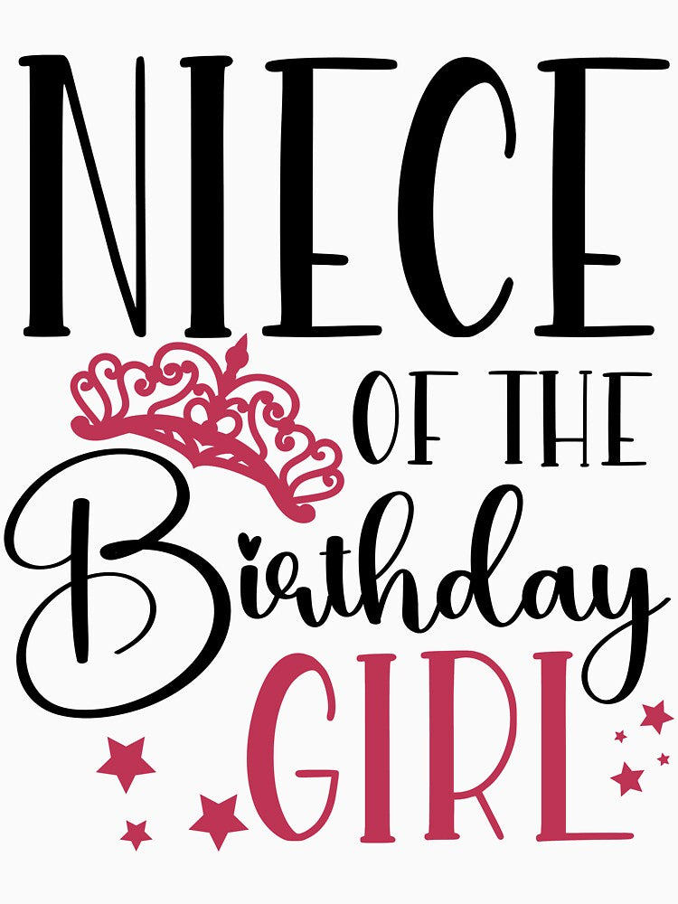 Family Matching Birthday Squad Niece of the Birthday Girl Birthday Squad Party Favors by mysticblvd T-Shirts,... (Image 3)