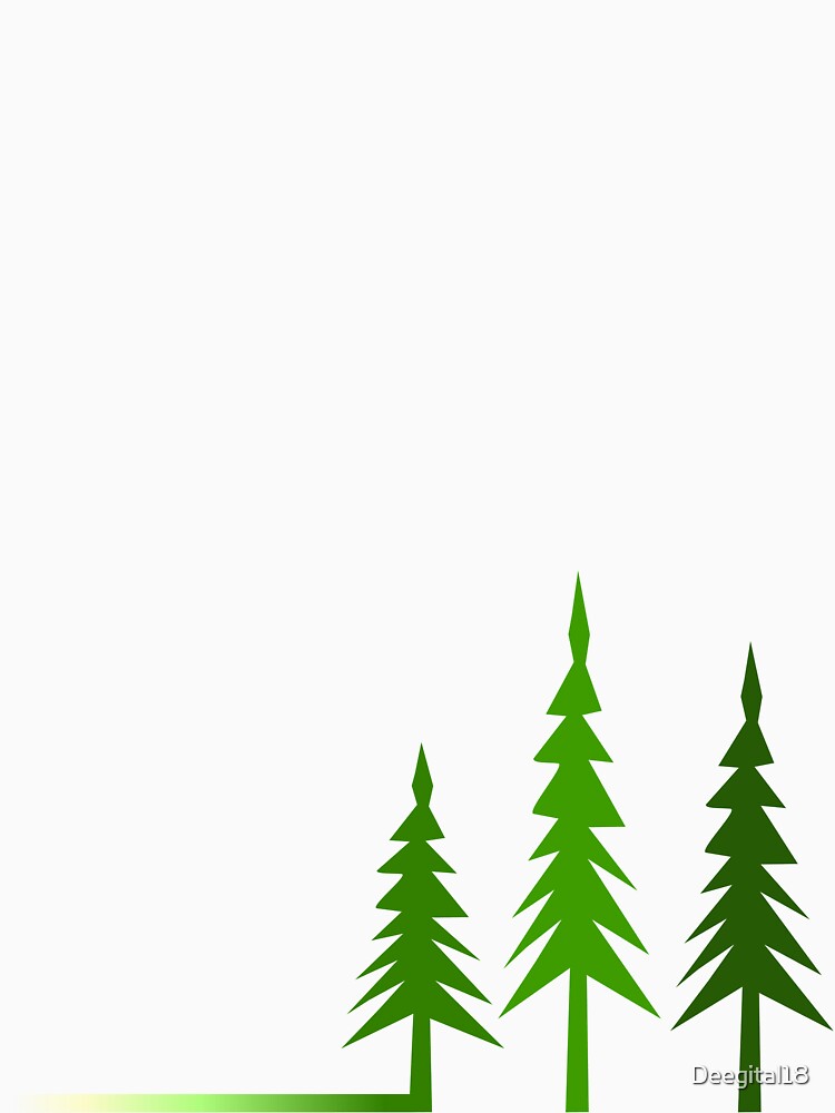 Minimalist Tree Forest: Ombre edition - Simple abstract green design by Deegital18 T-Shirts, Hoodie, Sweatshirt (Image 3)