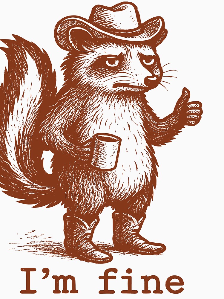 Possibly Neurodivergent, Cowboy Raccoon by SassCity T-Shirts, Hoodie, Sweatshirt | BlankRebels.com (Image 3)