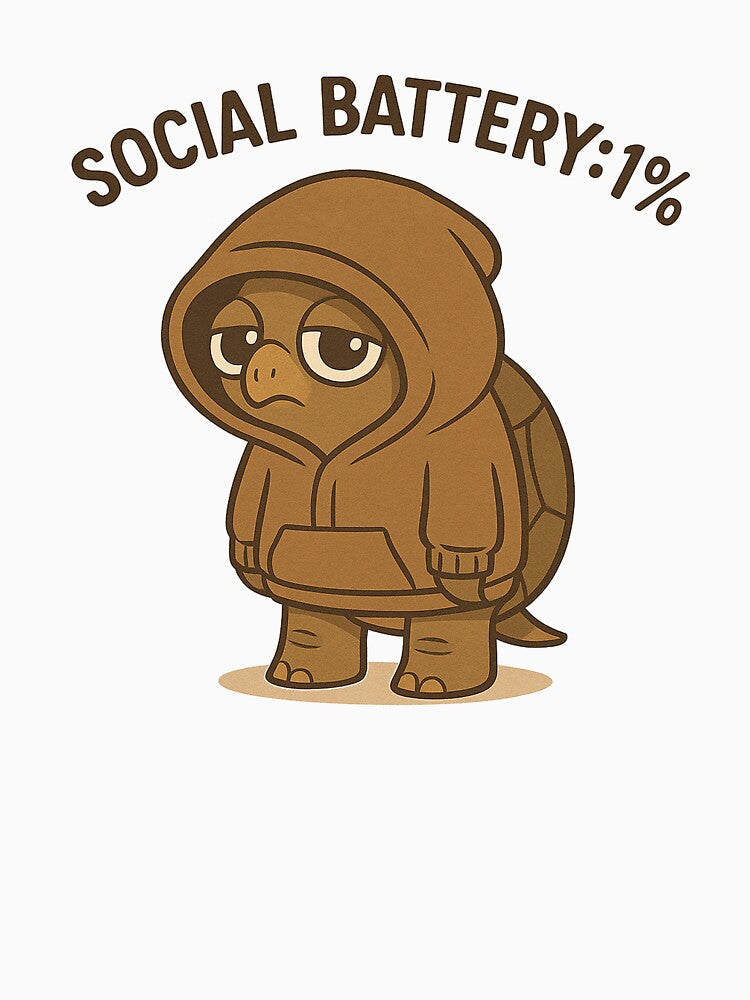 Social Battery 1% – Melancholy Animal Club Series by Zagdan T-Shirts, Hoodie, Sweatshirt | BlankRebels.com (Image 3)