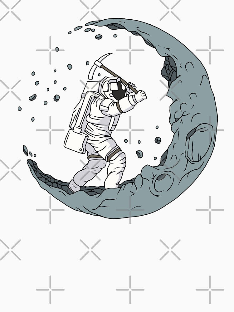 Astronaut Moon Digger by jijithedesigner T-Shirts, Hoodie, Sweatshirt | BlankRebels.com (Image 3)