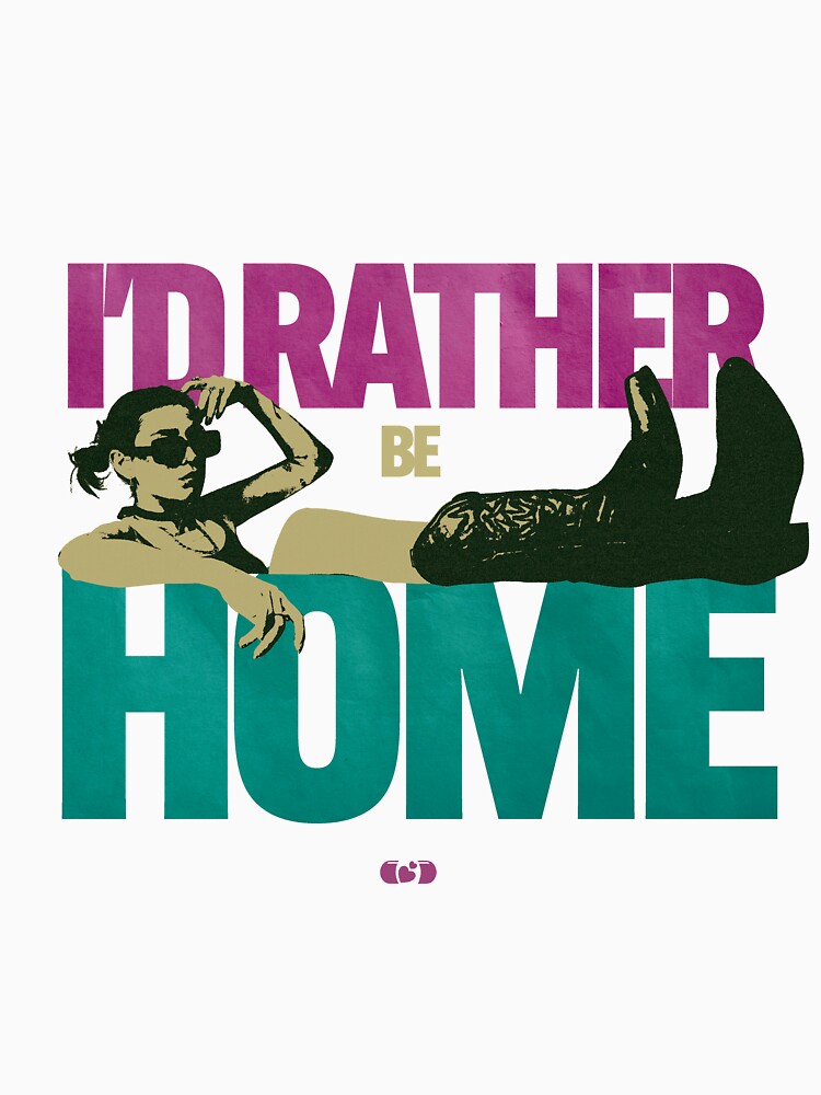 Rather Be Home — Introvert Retro Collage Art by Decorador de Corazones