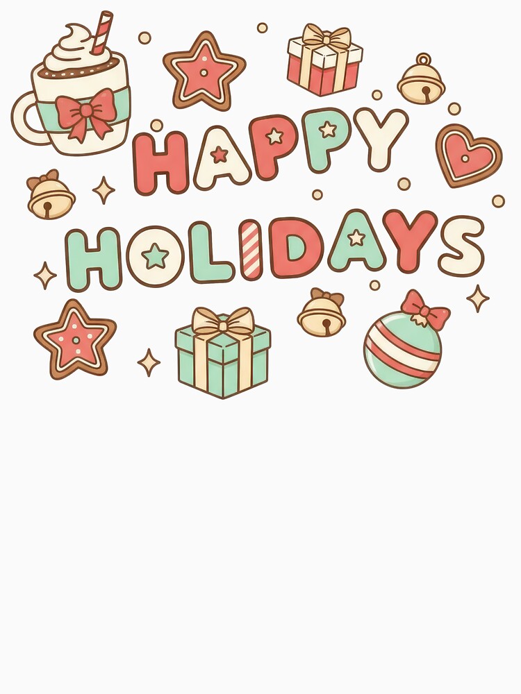 Happy Holiday Cute Season - Gifts, cocoa & sweet joy by Cherrita07 T-Shirts, Hoodie, Sweatshirt | BlankRebels.com (Image 3)