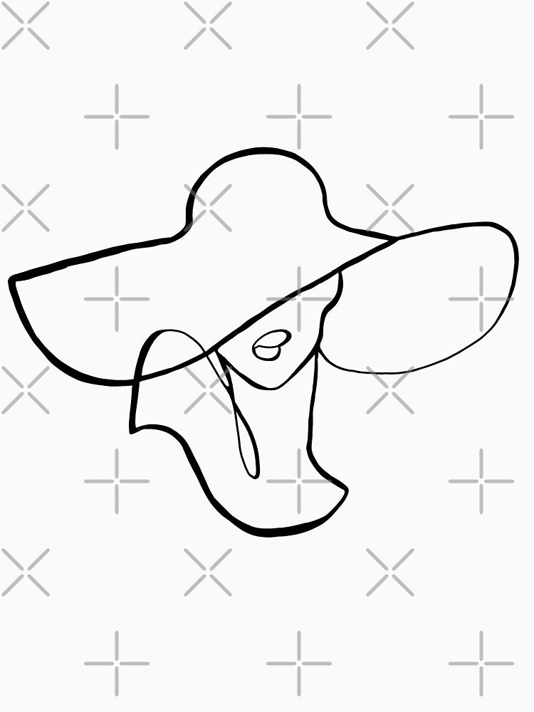 Woman in hat line art by Daezha Kirk T-Shirts, Hoodie, Sweatshirt | BlankRebels.com (Image 3)