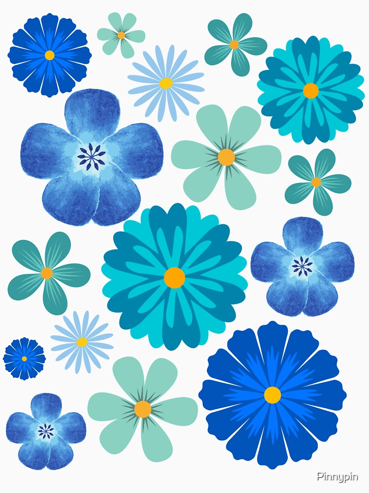 Lots of blue flowers! Gorgeous! by Pinnypin T-Shirts, Hoodie, Sweatshirt | BlankRebels.com (Image 3)